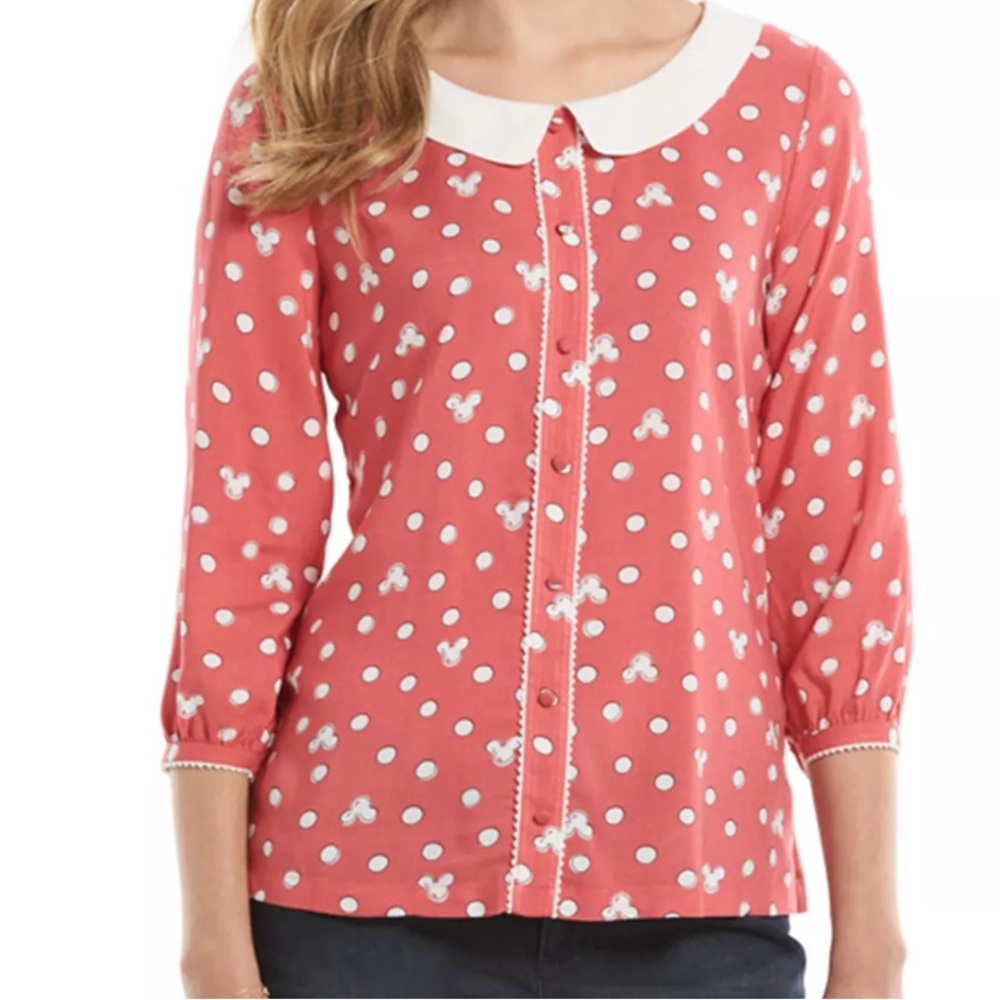Disney's Minnie Rocks the Dots a Collection by LC Lauren Conrad Collared Top